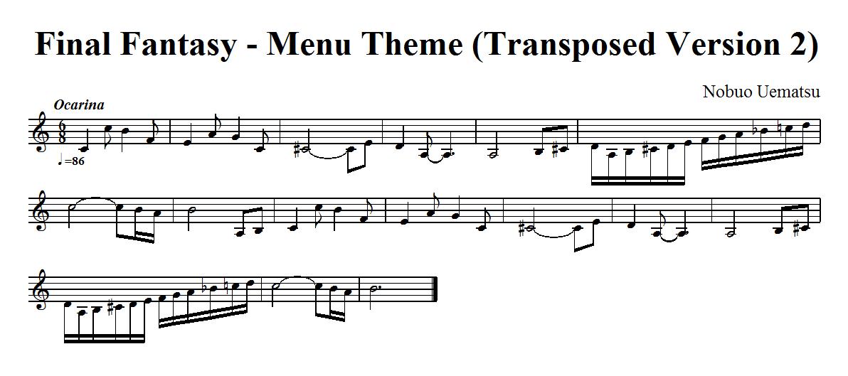 Final Fantasy - Menu Theme Transposed Version 2.jpg