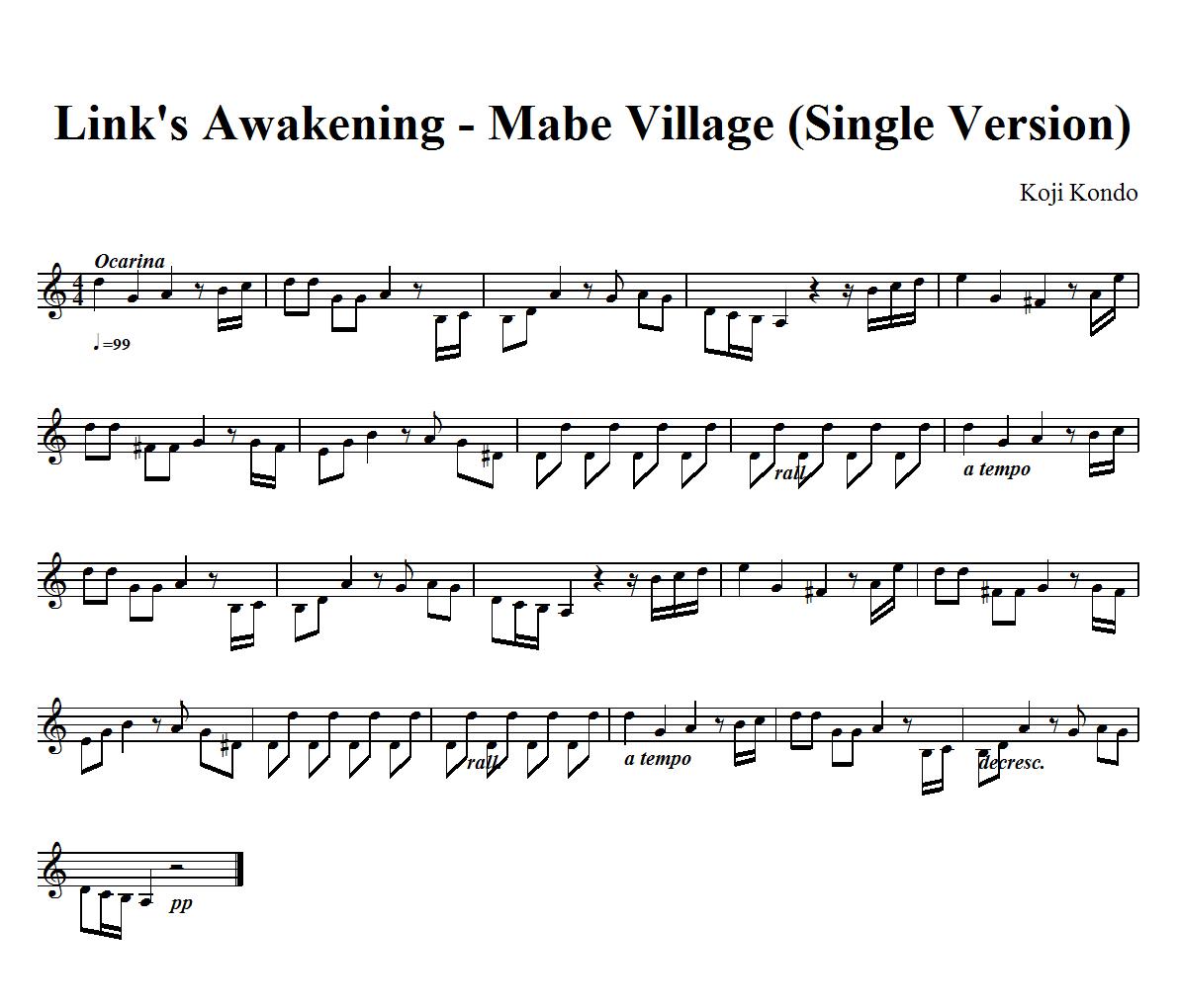 Link's Awakening - Mabe Village Single Version.jpg