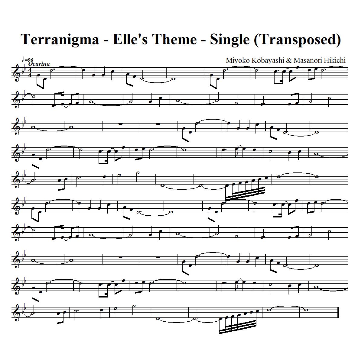 Terranigma - Elle's Theme - Single (Transposed).jpg